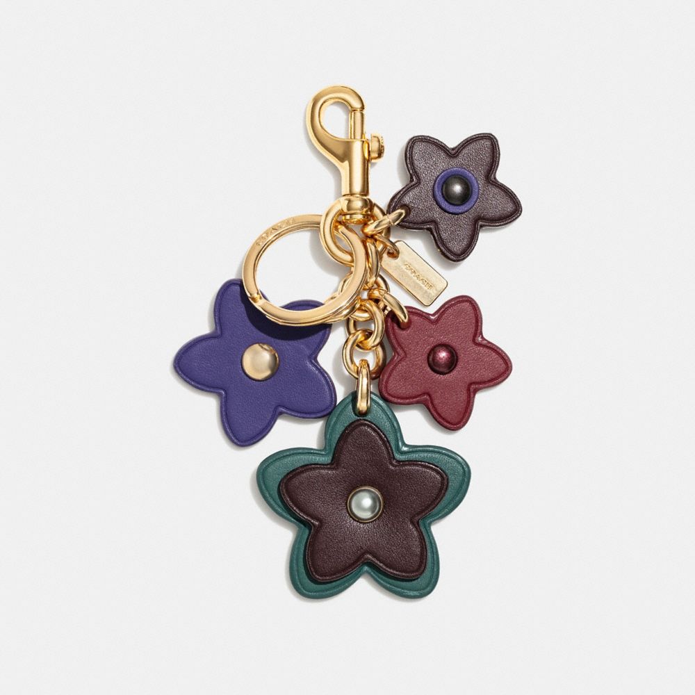 WILDFLOWER MIX BAG CHARM - COACH F26790 - DARK TURQUOISE/GOLD