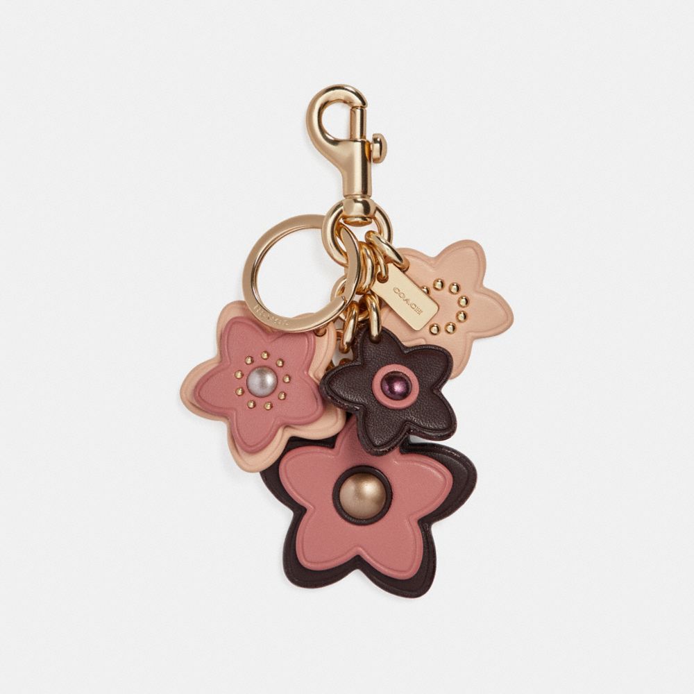 WILDFLOWER MIX BAG CHARM - f26790 - PINK MULTI/GOLD