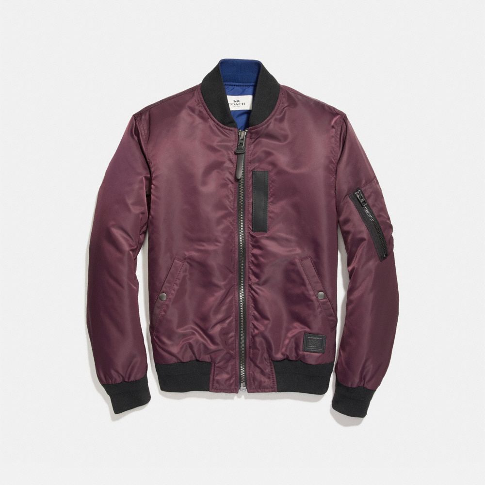 COACH MA-1 JACKET - DARK CRANBERRY - F26795