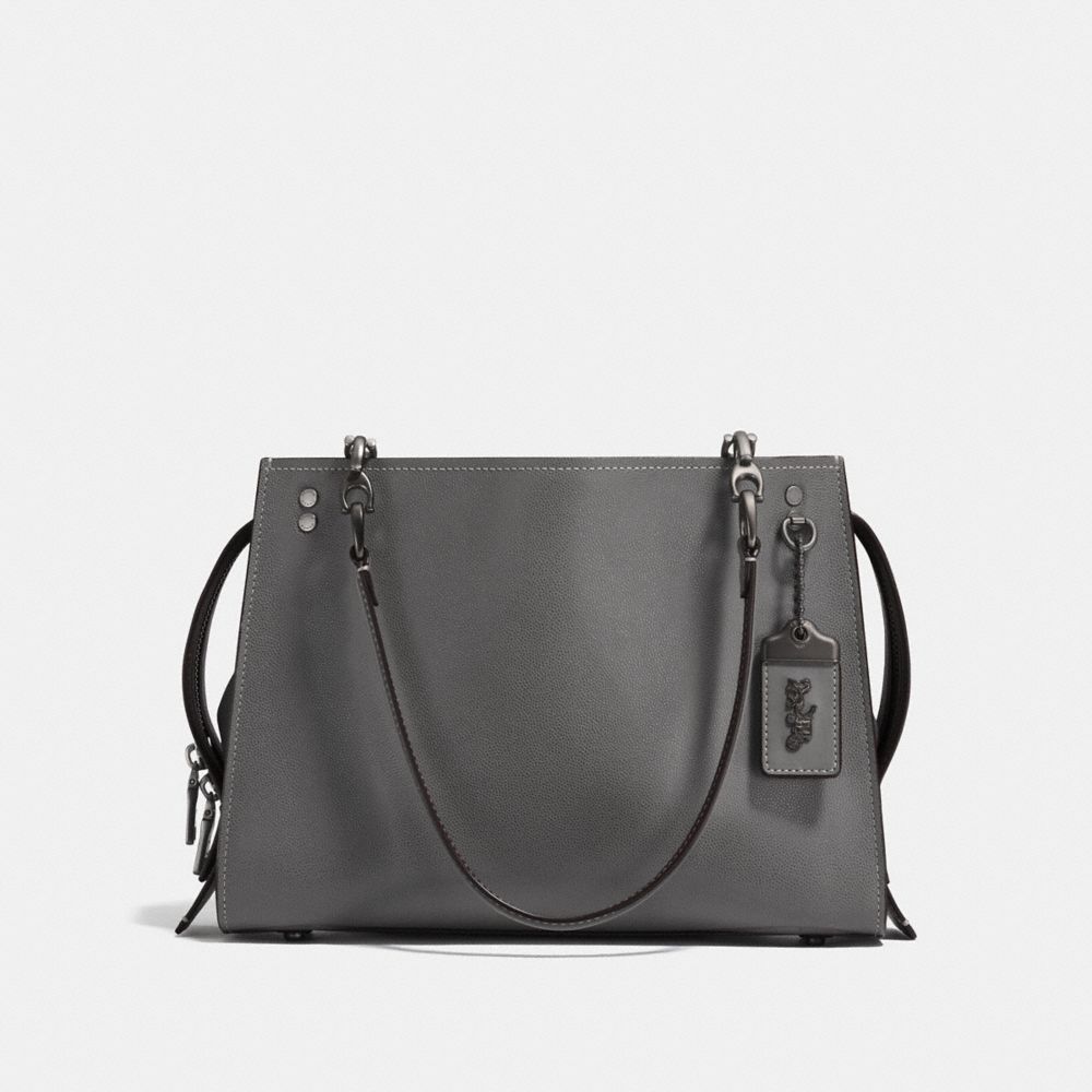 COACH F26829 ROGUE SHOULDER BAG HEATHER GREY/BLACK COPPER