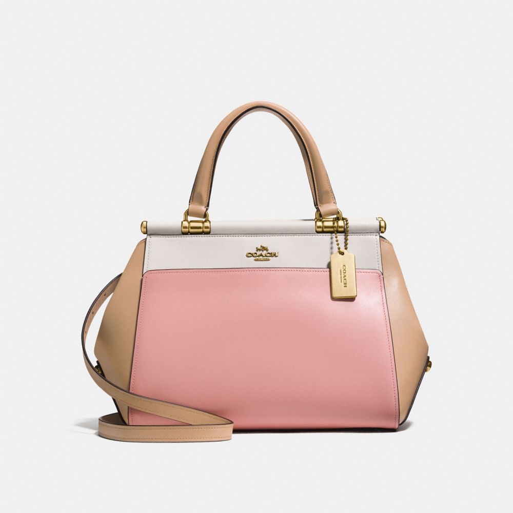 GRACE BAG IN COLORBLOCK - F26831 - PEONY/MULTI/OLD BRASS