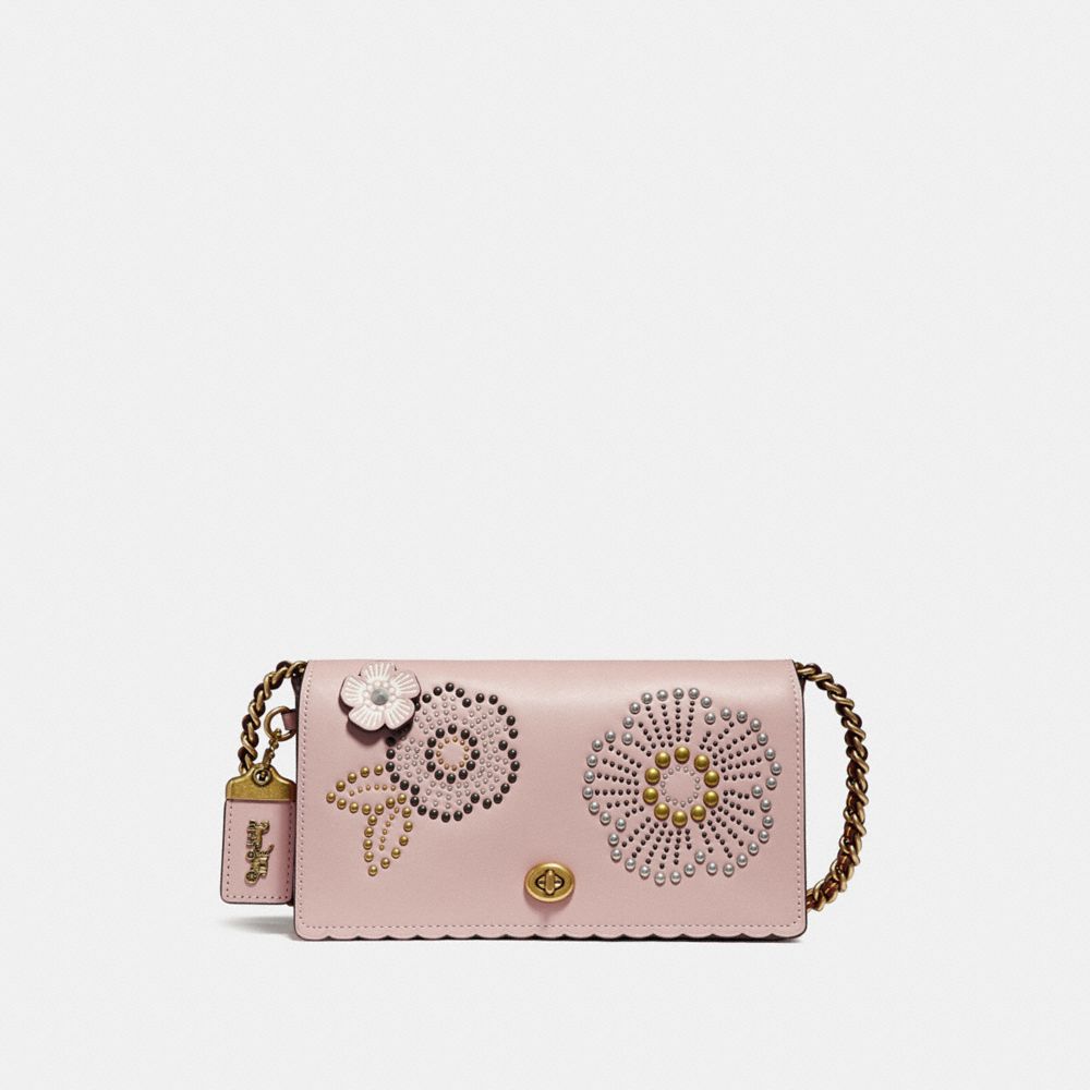 COACH F26892 DINKY WITH TEA ROSE RIVETS PEONY/OLD BRASS