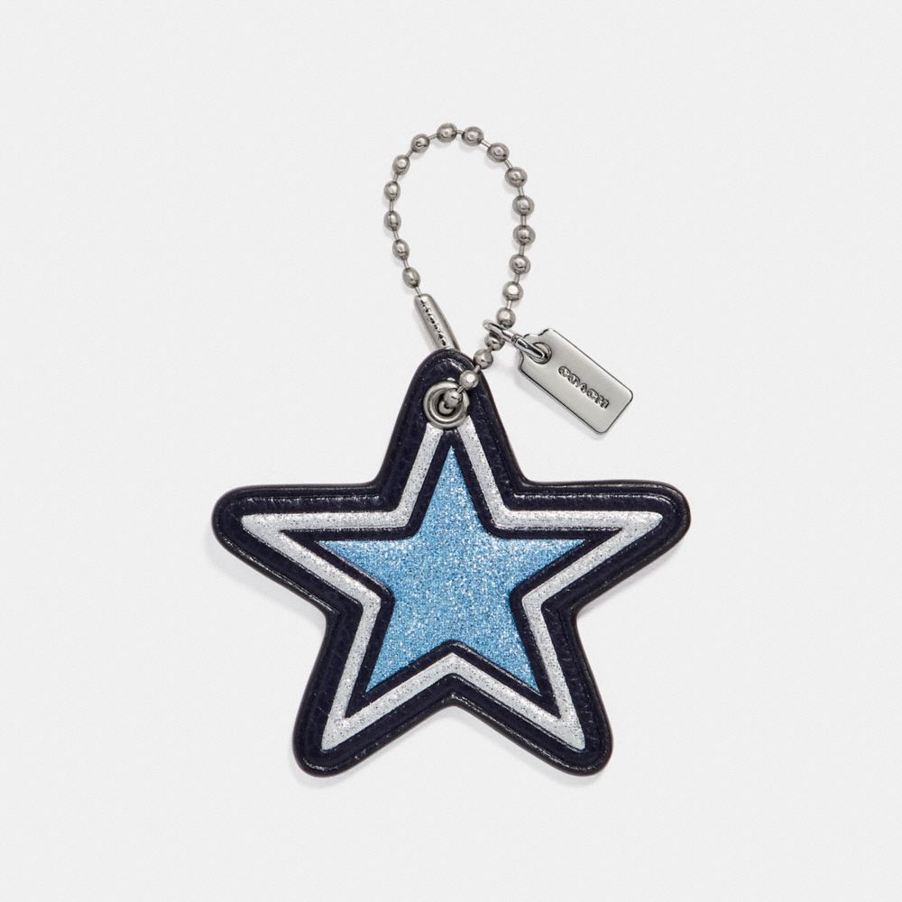 COACH f26903 GLITTER STAR BAG CHARM MULTI/SILVER