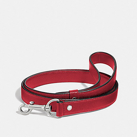 COACH F26905 LARGE PET LEASH SILVER/RED
