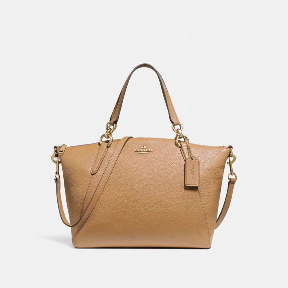 SMALL KELSEY SATCHEL - LIGHT SADDLE/LIGHT GOLD - COACH F26917