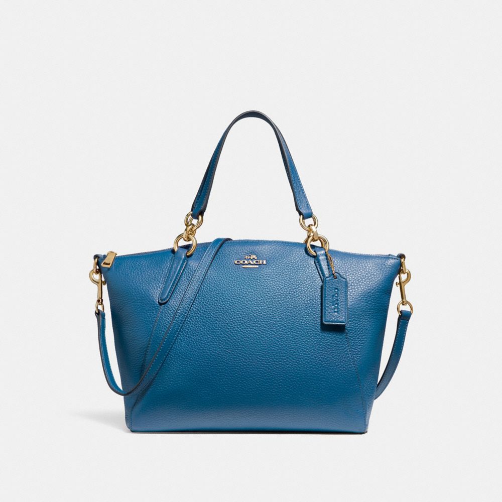 SMALL KELSEY SATCHEL - f26917 - INK BLUE/LIGHT GOLD