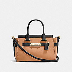 COACH SWAGGER 27 IN COLORBLOCK - COACH f26949 - APRICOT MULTI/LIGHT GOLD