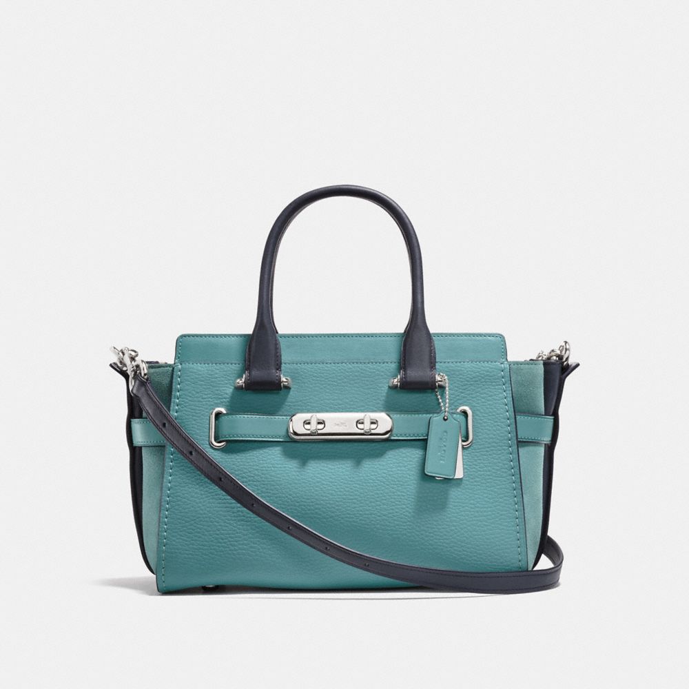 COACH SWAGGER 27 IN COLORBLOCK - f26949 - MARINE MULTICOLOR/SILVER