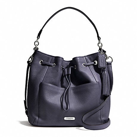 COACH AVERY LEATHER DRAWSTRING - SILVER/SLATE - f27003