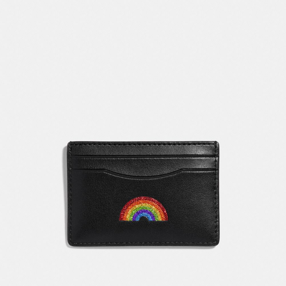 COACH F27037 Card Case With Rainbow MULTICOLOR 1/SILVER