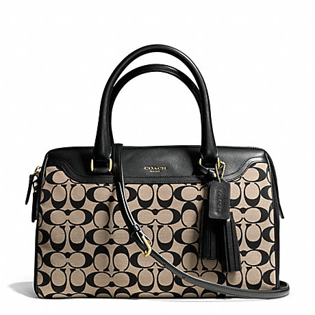 COACH PRINTED SIGNATURE HALEY SATCHEL WITH STRAP -  - f27042