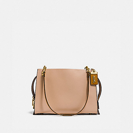 COACH F27054 ROGUE SHOULDER BAG IN COLORBLOCK BEECHWOOD/OLD-BRASS