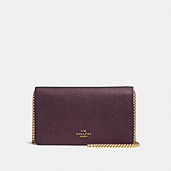 COACH F27084 - CALLIE FOLDOVER CHAIN CLUTCH B4/PLUM