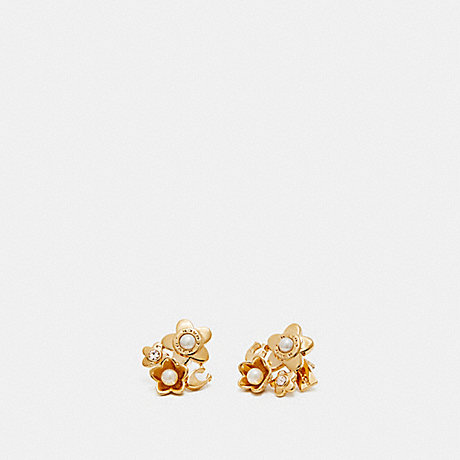 COACH F27171 BLOOMING FLORA CLUSTER EARRINGS GOLD