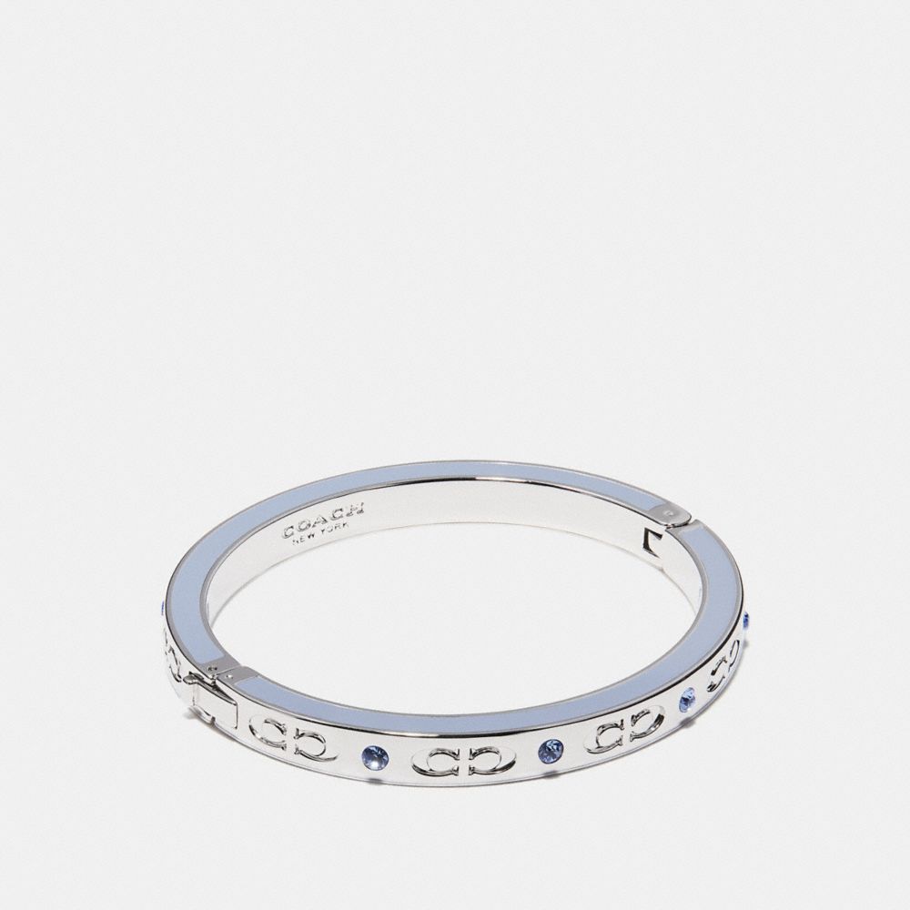 COACH F27177 - KISSING C HINGED BANGLE SILVER/POOL