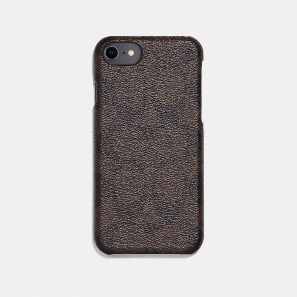 COACH f27296 SIGNATURE IPHONE CASE MAHOGANY