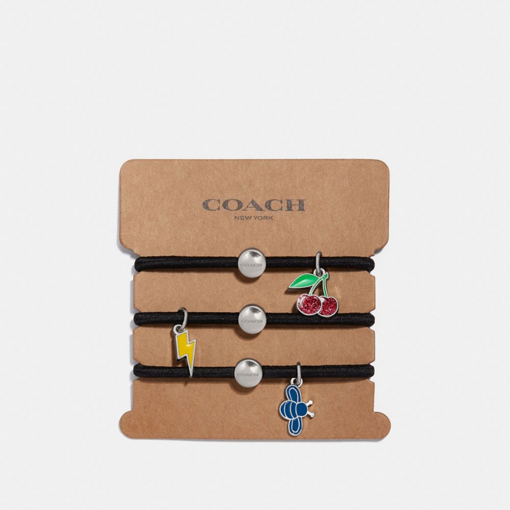CHERRY CHARMS HAIR TIES - COACH F27334 - MULTICOLOR