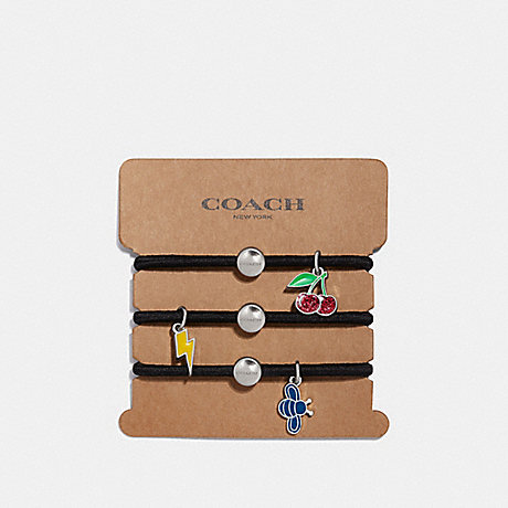 COACH CHERRY CHARMS HAIR TIES - MULTICOLOR - f27334