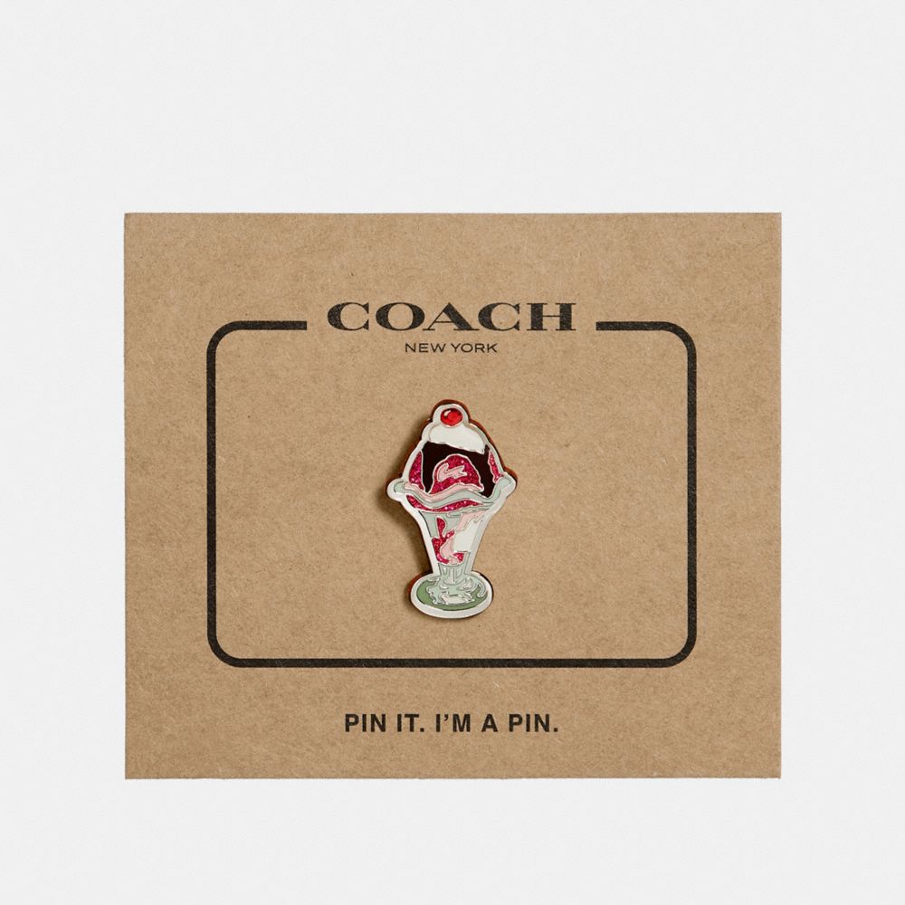 COACH F27340 Ice Cream Sundae Pin MULTICOLOR