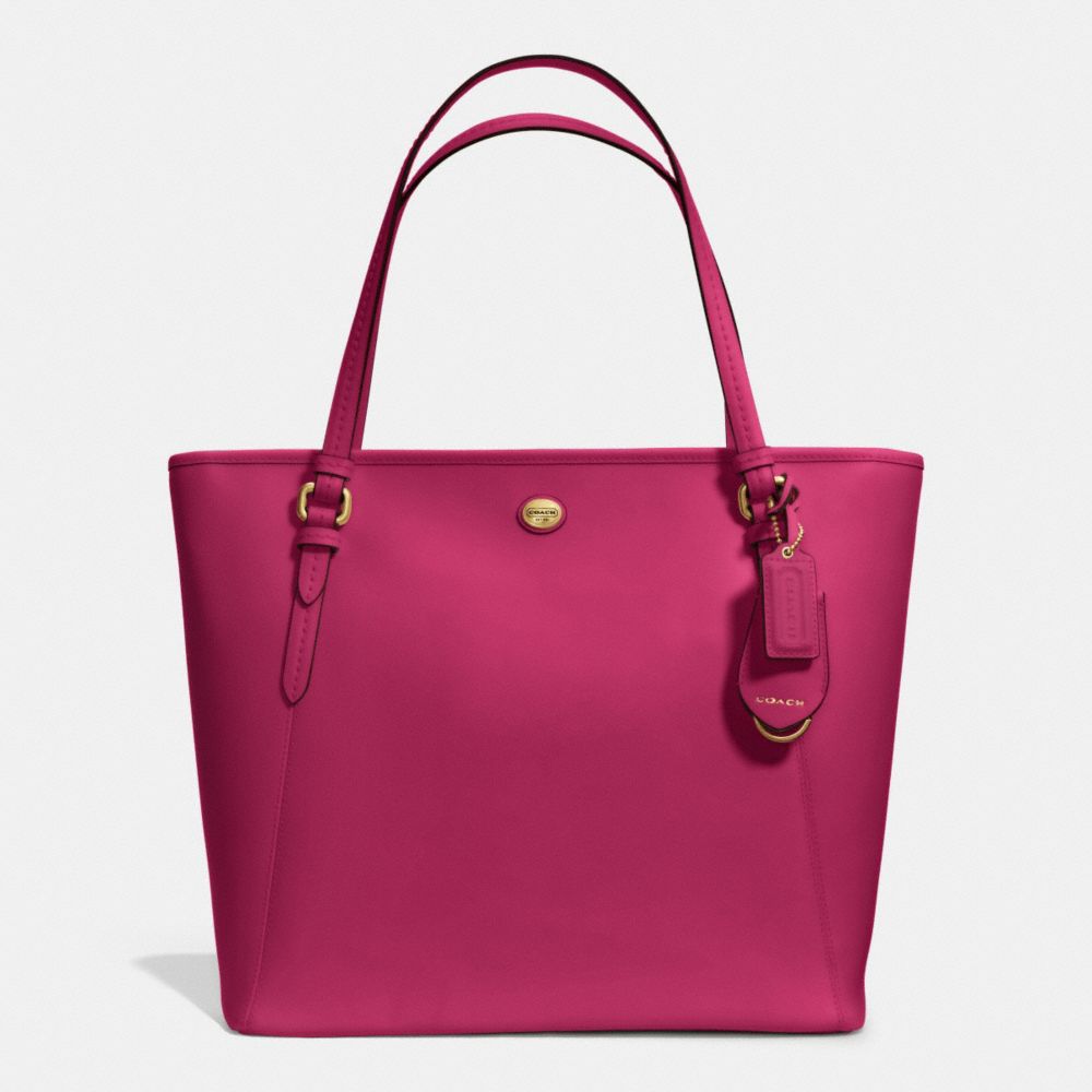 COACH F27349 Peyton Leather Zip Top Tote IM/BERRY