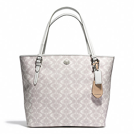 PEYTON DREAM C ZIP TOP TOTE - COACH F27350 - SILVER/DOVE/WHITE