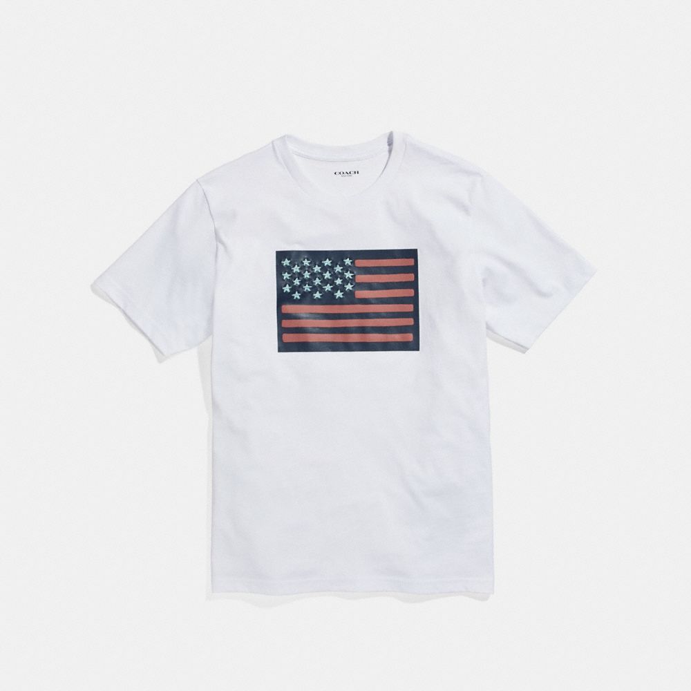 COACH F27446 Flag T-shirt WHITE