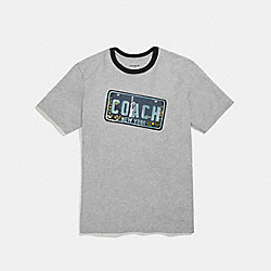 COACH F27447 License Plate T-shirt GRAY