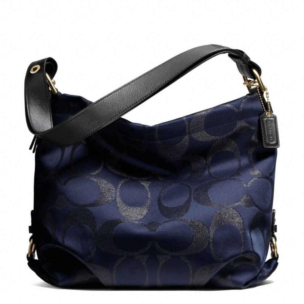 SIGNATURE METALLIC DUFFLE - BRASS/MIDNIGHT - COACH F27461