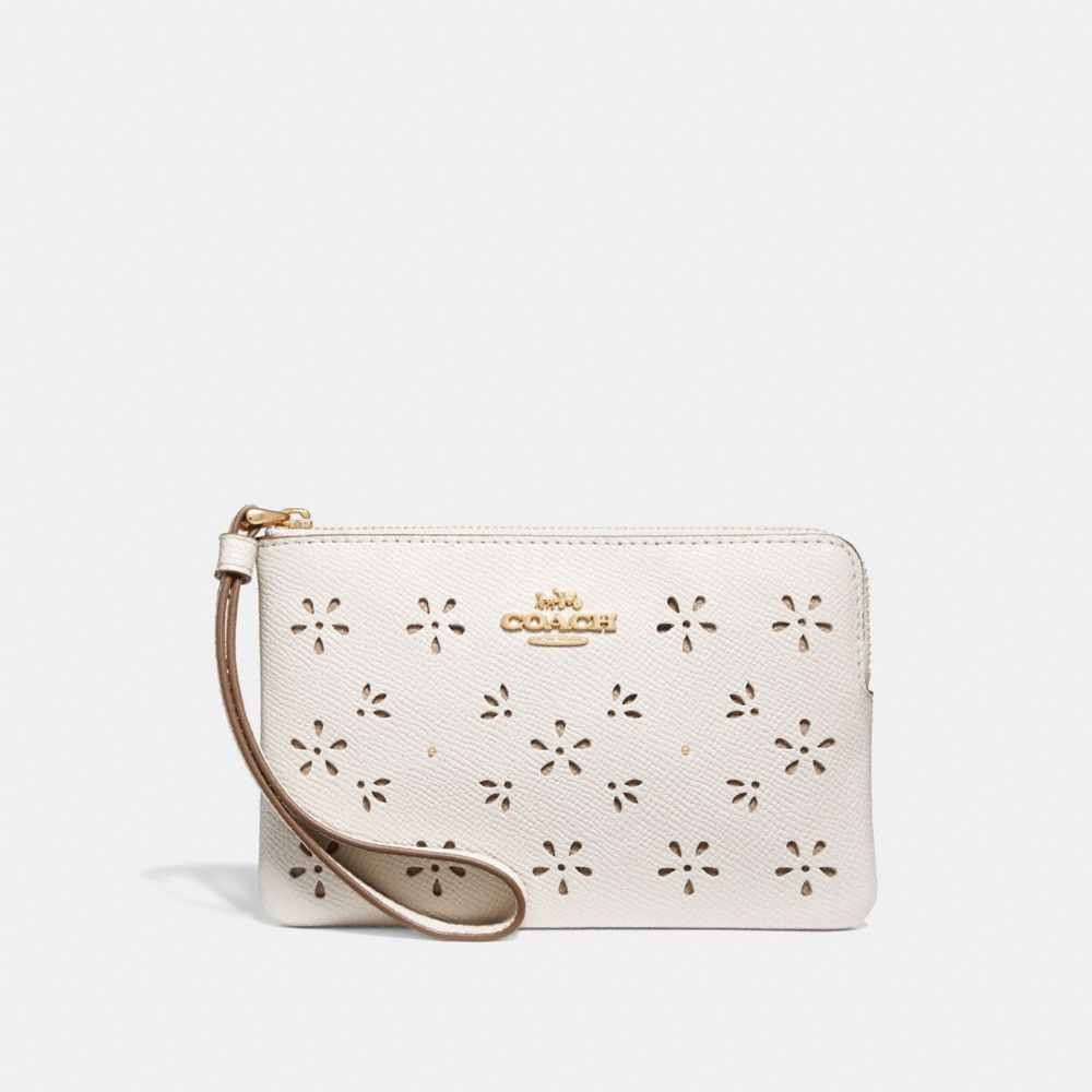 CORNER ZIP WRISTLET - CHALK/IMITATION GOLD - COACH F27464