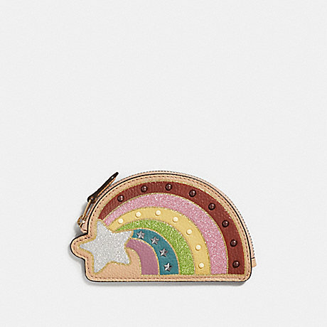 COACH F27532 SHOOTING STAR COIN CASE NUDE-PINK/LIGHT-GOLD