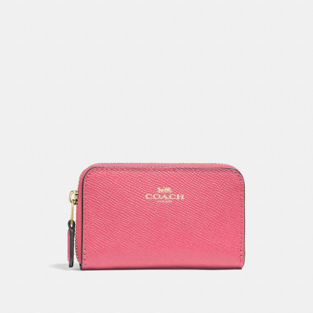 ZIP AROUND COIN CASE - STRAWBERRY/IMITATION GOLD - COACH F27569