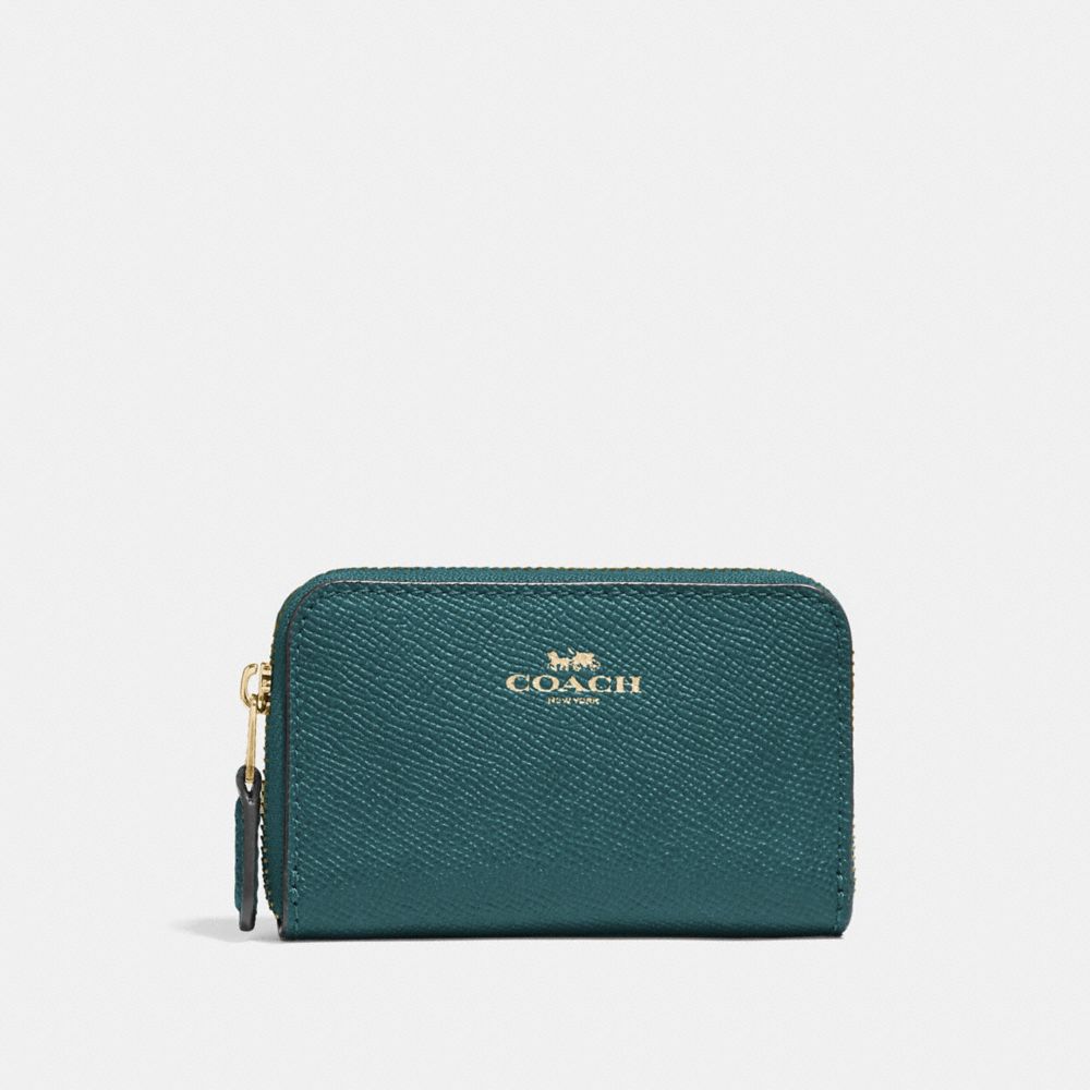 ZIP AROUND COIN CASE - F27569 - DARK TURQUOISE/LIGHT GOLD