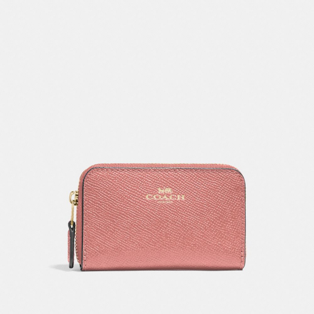 ZIP AROUND COIN CASE - MELON/LIGHT GOLD - COACH F27569