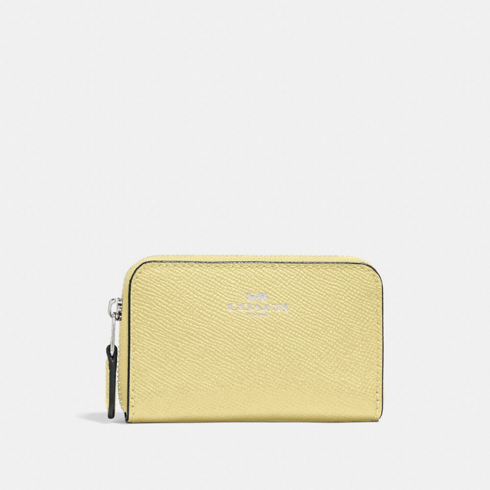 COACH F27569 Zip Around Coin Case SILVER/DAISY