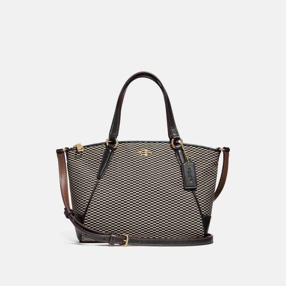 COACH MINI KELSEY SATCHEL - MILK/BLACK/LIGHT GOLD - F27574