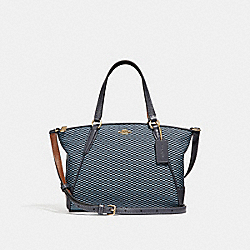 COACH MINI KELSEY SATCHEL - BLUE/MULTI/LIGHT GOLD - F27574