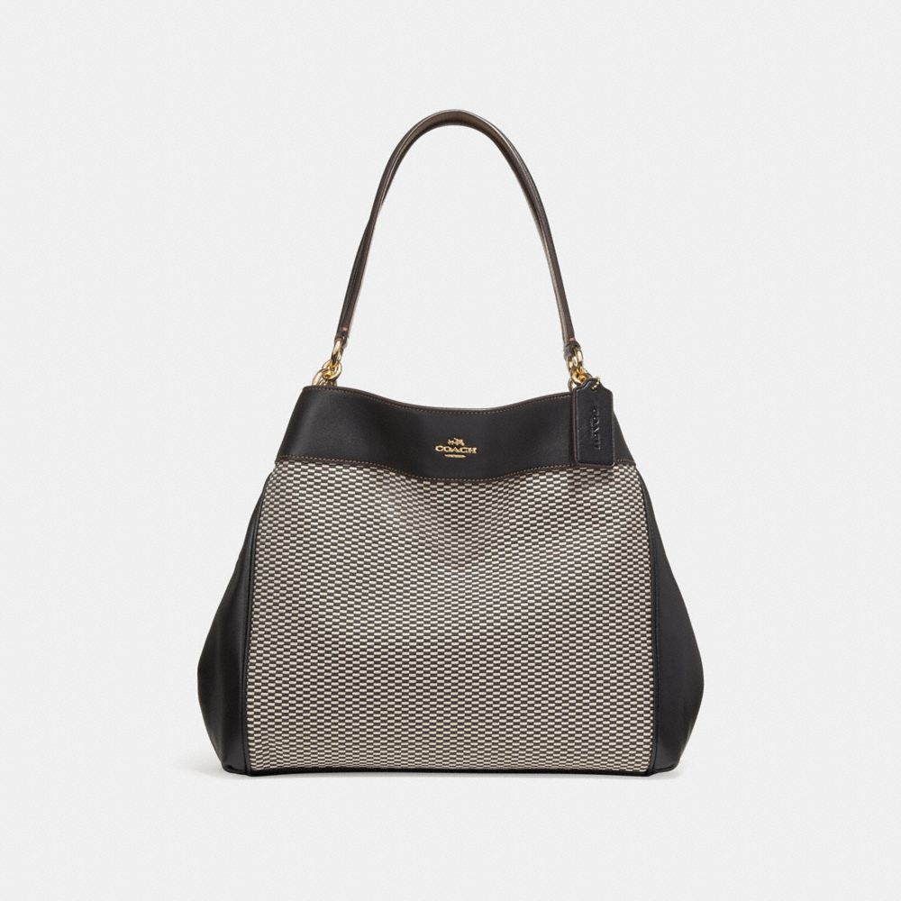 LEXY SHOULDER BAG - f27575 - MILK/BLACK/LIGHT GOLD