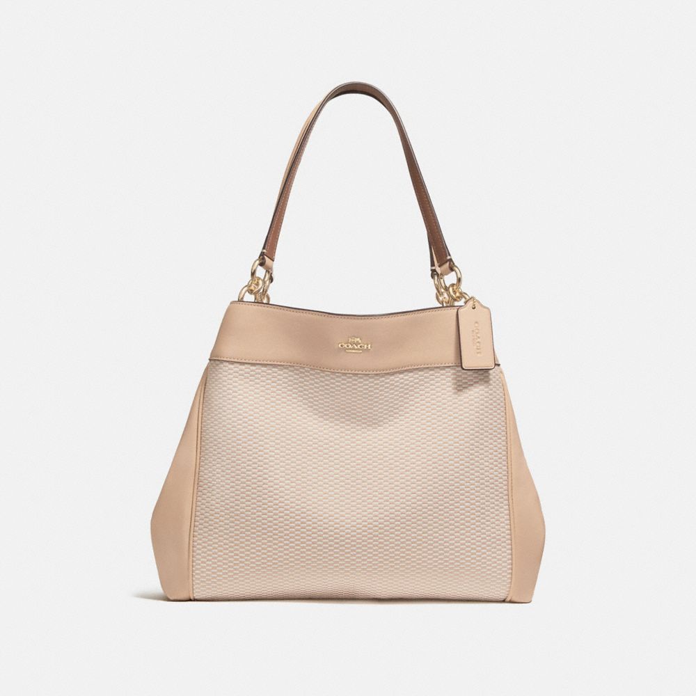 LEXY SHOULDER BAG - COACH f27575 - MILK/BEECHWOOD/LIGHT GOLD