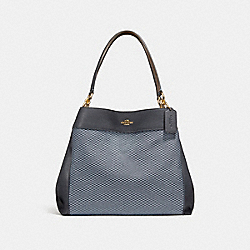 LEXY SHOULDER BAG - COACH f27575 - BLUE/MULTI/LIGHT GOLD