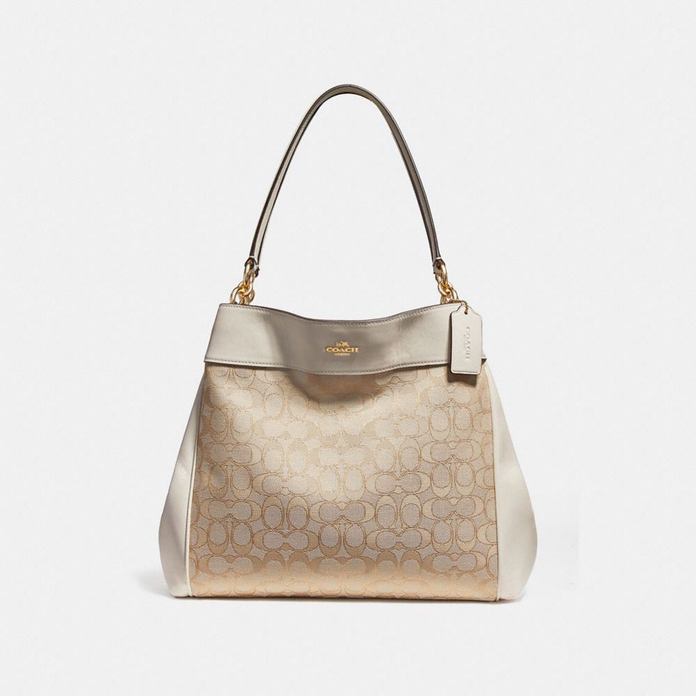 LEXY SHOULDER BAG - COACH f27579 - LIGHT KHAKI/CHALK/IMITATION GOLD