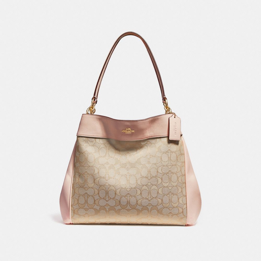 LEXY SHOULDER BAG - f27579 - LIGHT KHAKI/LIGHT PINK/SILVER