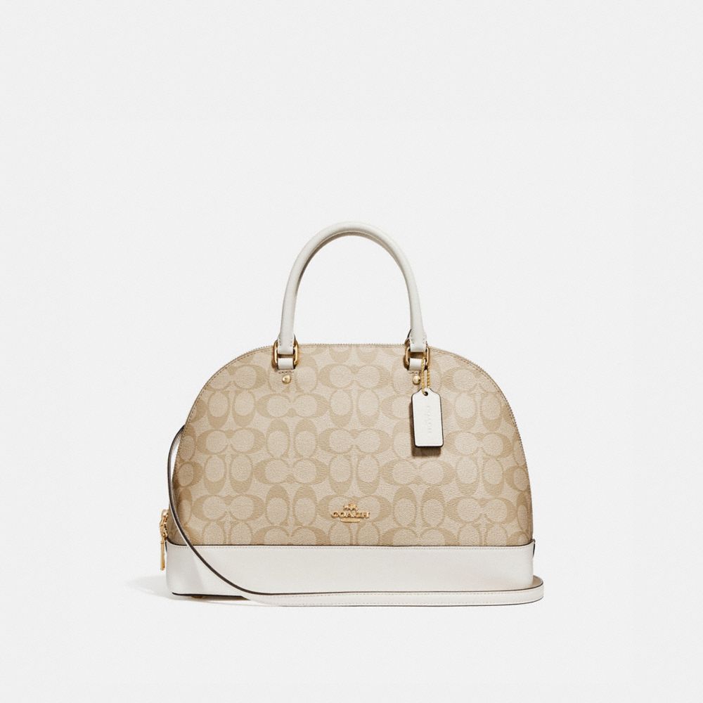 COACH SIERRA SATCHEL - LIGHT KHAKI/CHALK/IMITATION GOLD - F27584