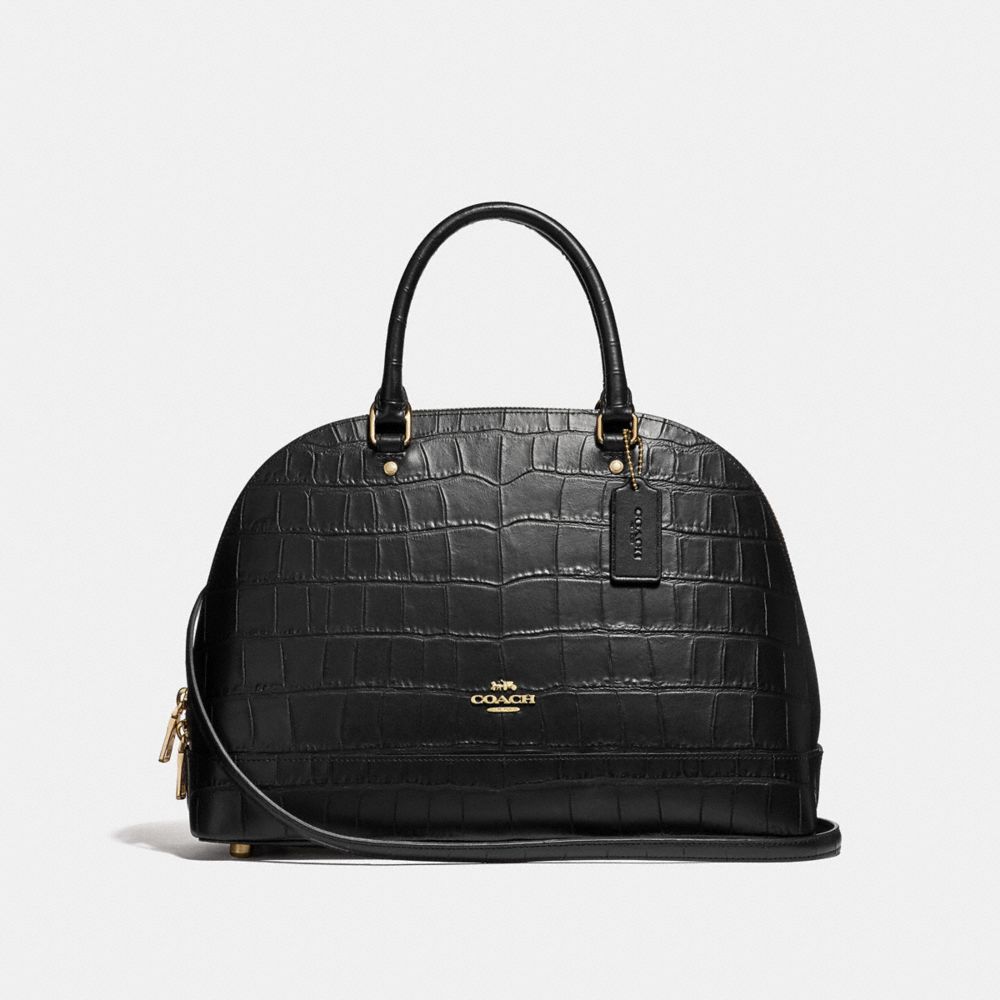 COACH F27586 SIERRA SATCHEL BLACK/LIGHT-GOLD