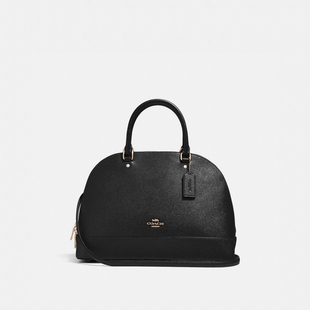 COACH F27590 SIERRA SATCHEL BLACK/LIGHT-GOLD