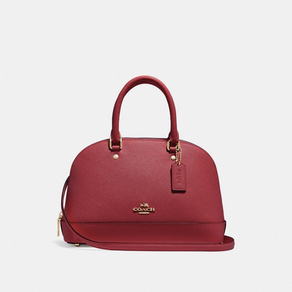 MINI SIERRA SATCHEL - CHERRY /LIGHT GOLD - COACH F27591