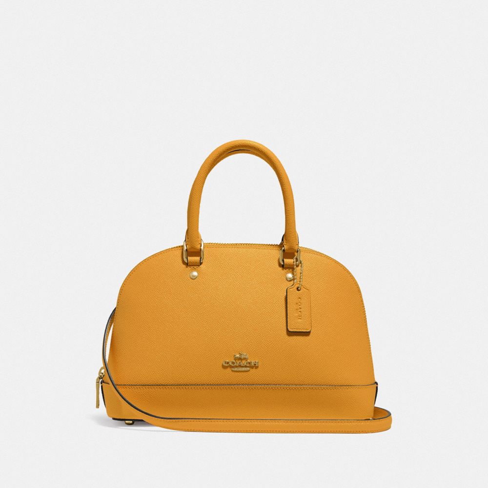 COACH MINI SIERRA SATCHEL - MUSTARD YELLOW/GOLD - F27591