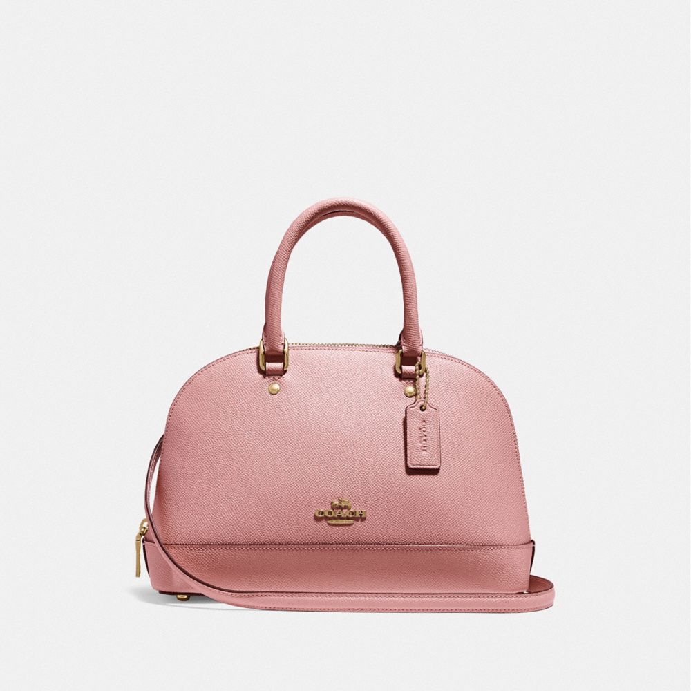 Cartable mini sierra leather satchel Coach Pink in Leather - 38171332
