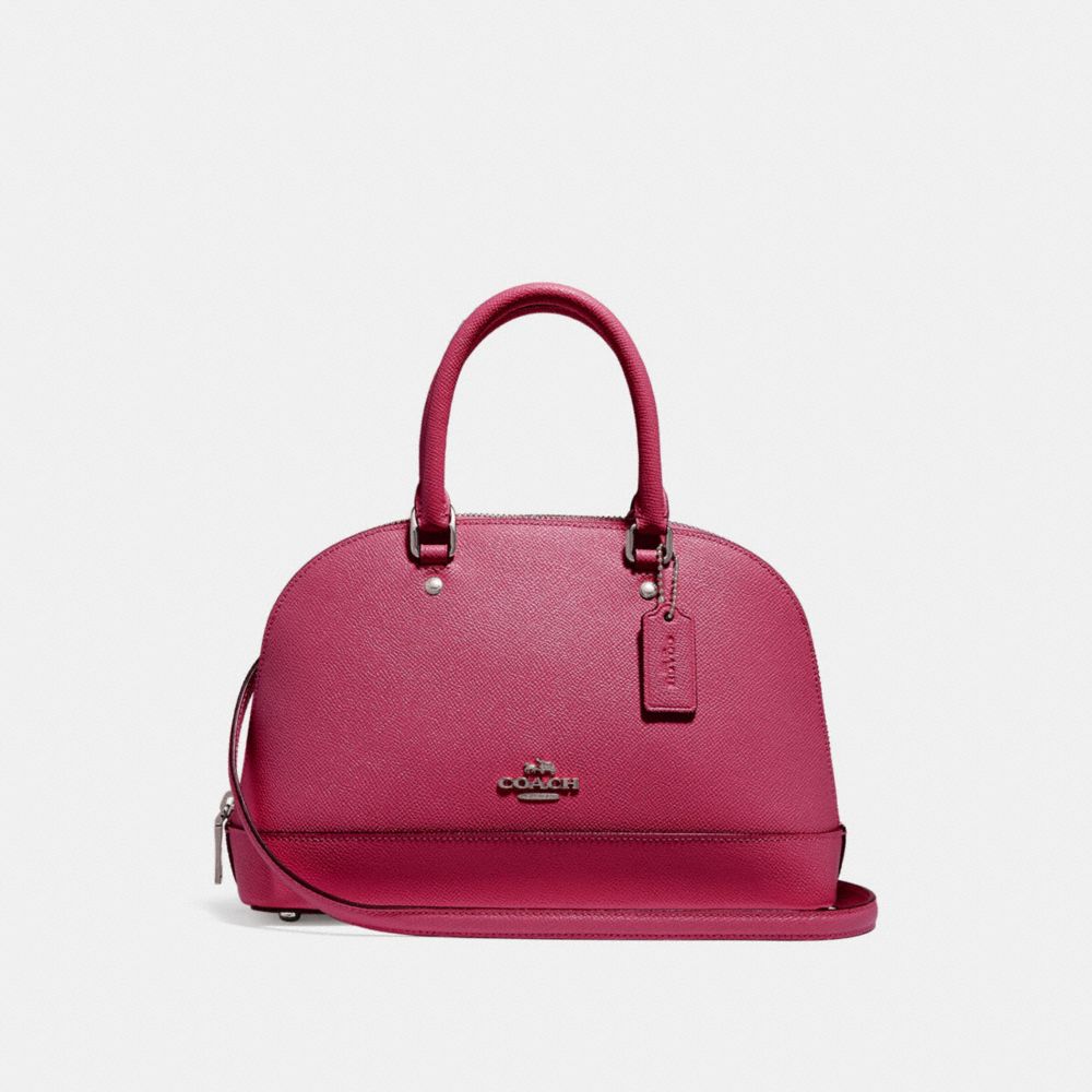 MINI SIERRA SATCHEL - COACH F27591 - SILVER/HOT PINK