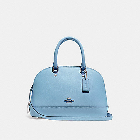 MINI SIERRA SATCHEL - COACH F27591 - SILVER/POOL