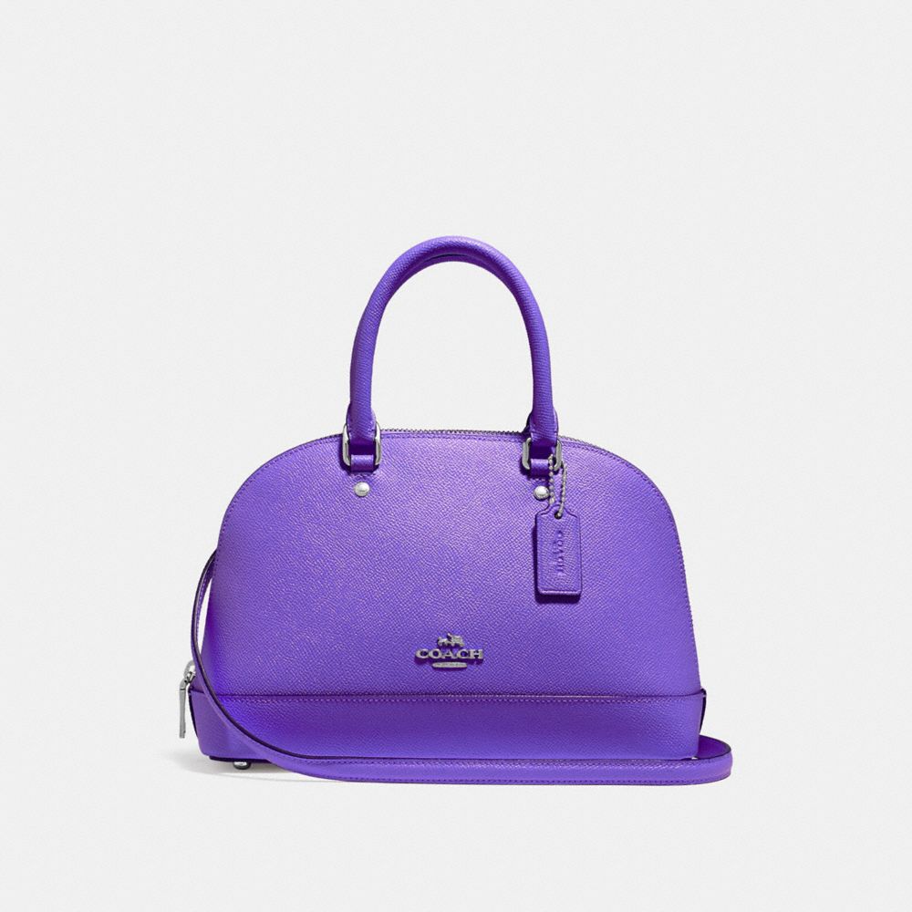 COACH MINI SIERRA SATCHEL - VIOLET/SILVER - F27591